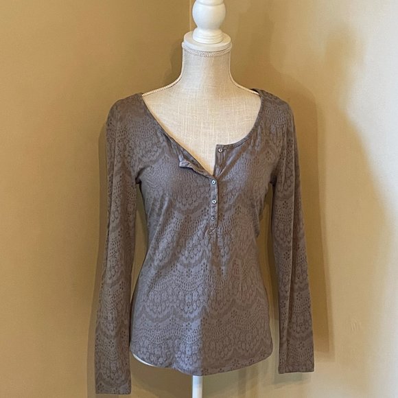 H&M Comfy Patterned Top - Olive Tan - Picture 1 of 3